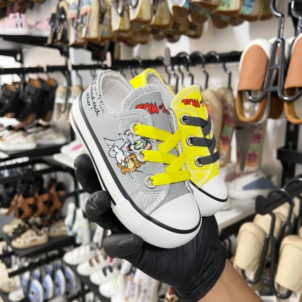 ⁦كوتش توم اند جيري لون أصفر ورمادي _ Sneaker Tom and Jerry⁩ - الصورة ⁦4⁩