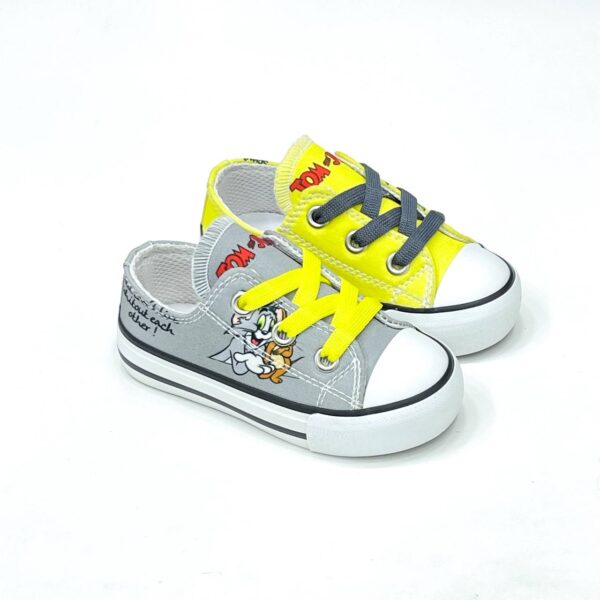 كوتش توم اند جيري لون أصفر ورمادي _ Sneaker Tom and Jerry